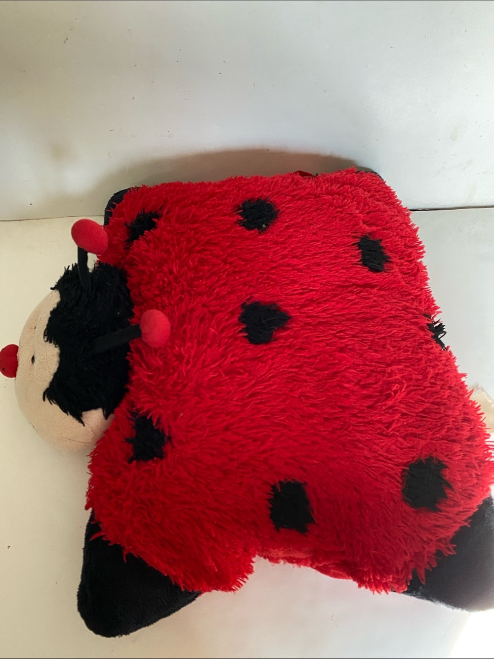 Pillow Pets Rare Retired Ms. Ladybug Folding Plush Pillow